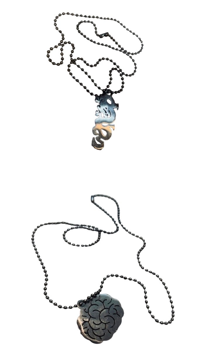 Dragon and brain necklace bundle